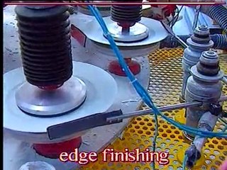 Edge finishing machine