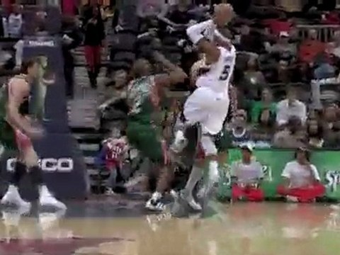 Josh Smith gets the tough jumper to fall and the foul.