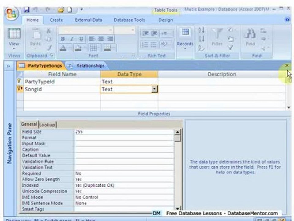 Access Many To Many - Music Database Part 6