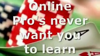 Online poker strategy Want to Know the Secret to Learning Ge