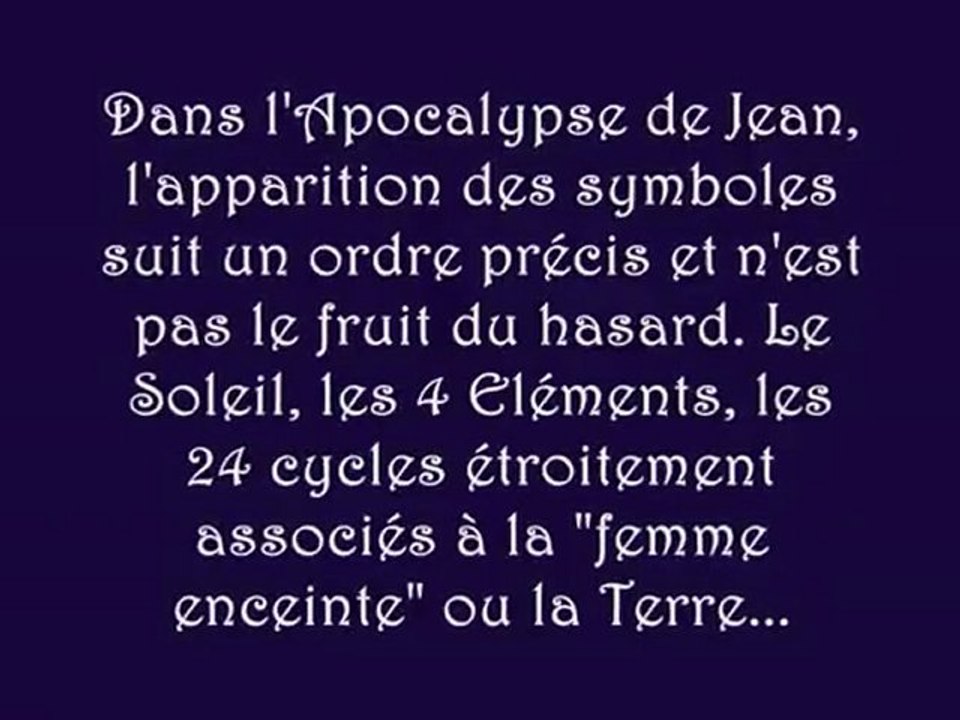 Apocalypsis 13- La Femme dans les douleurs de l'Enfantement