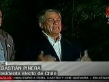 Piñera apoya decisiones de Bachelet tras sismo