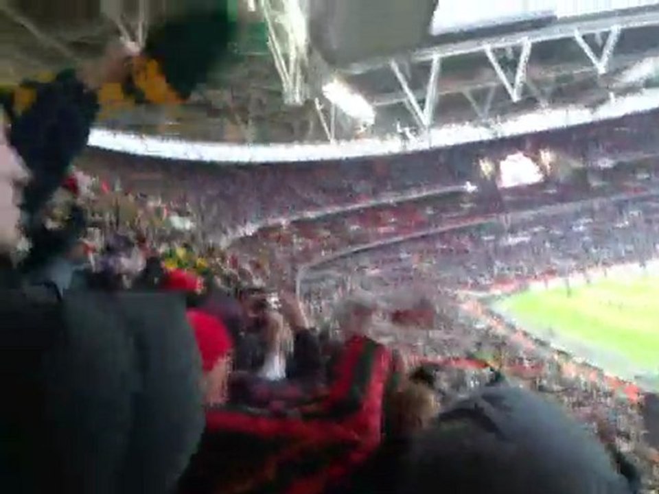 Celebrating at the final whistle (League Cup final)