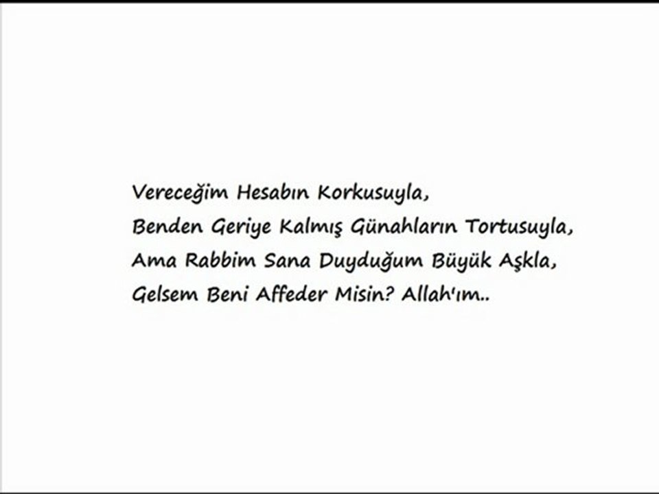 Affeder Misin Allah'ım?..