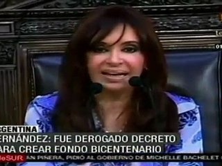 Fernández derogó decreto del Fondo Bicentenario