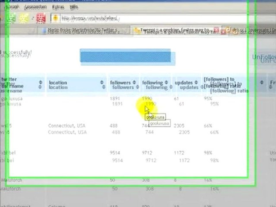 Twitter Followeraufbau mit Tools 5000 Follower in2