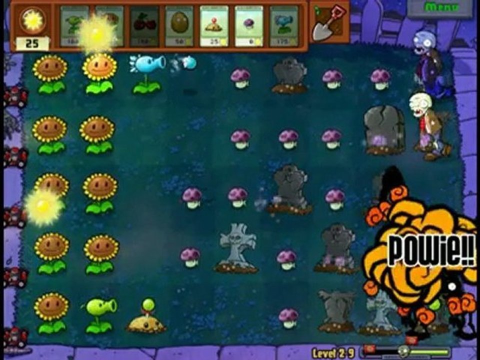 Plants Vs Zombies Level 2-9 Walkthrough