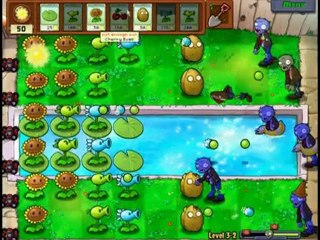 Plants Vs Zombies Level 3-2 Walkthrough