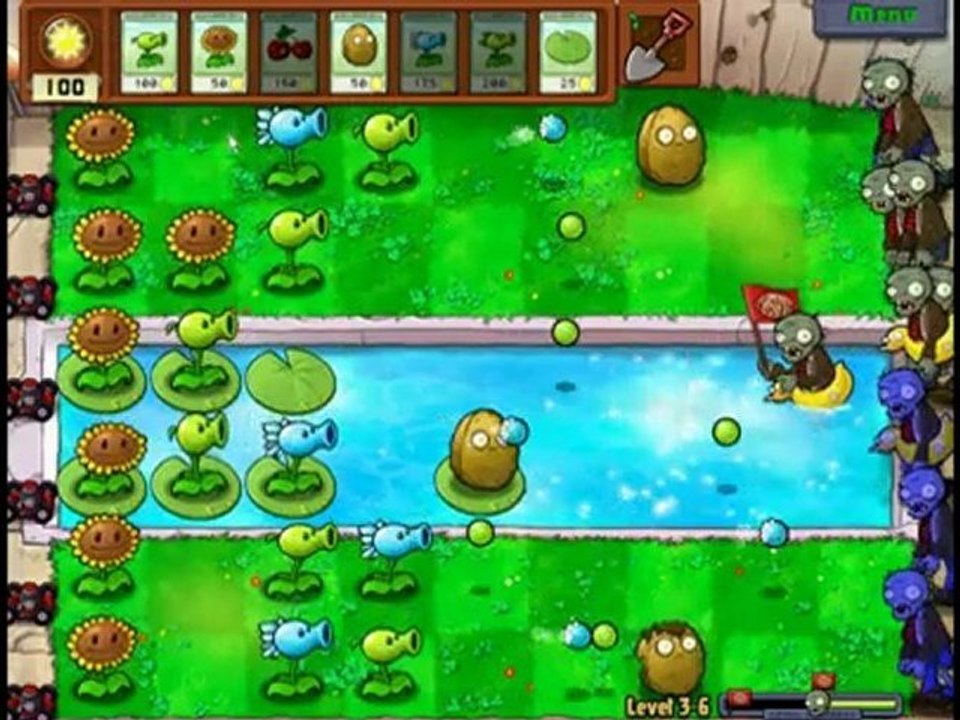 Plants Vs Zombies Level 3-6 Walkthrough