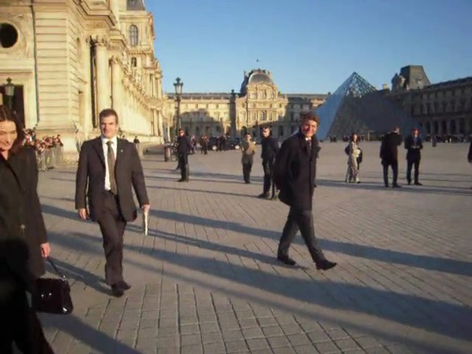 Nicolas Sarkozy et Carla Bruni au Louvre