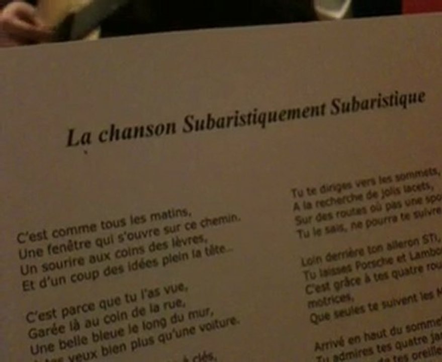 Une Chanson subaristiquement subaristique