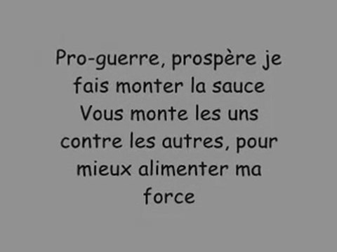 keny arkana L'ORDRE MONDIAL+paroles