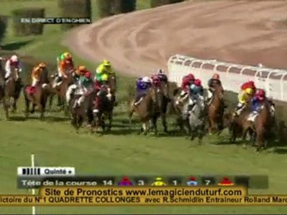 vidéo Quinté a enghien Mardi 2 mars 2010 PRIX BEUGNOT