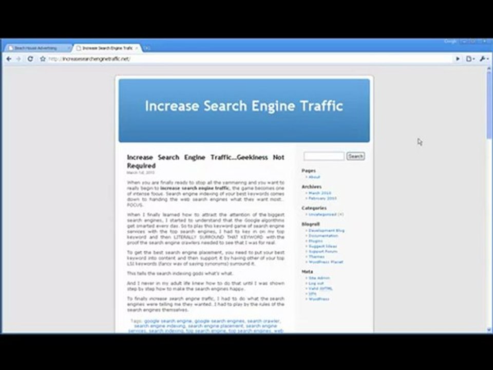 Increase Search Engine Traffic