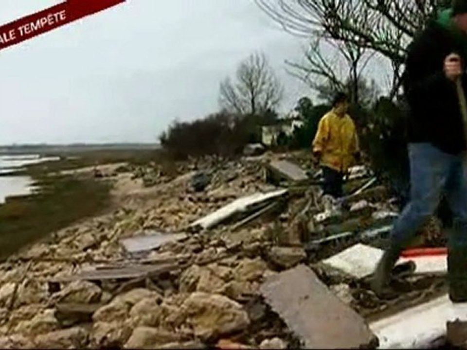 Tempête Xynthia : Le restaurant La Pergola inondé (Vendée)