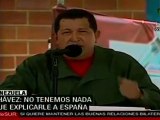 Chávez: No tenemos nada que explicar a España