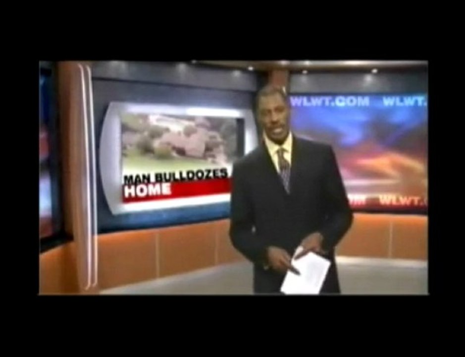 Foreclosed Man Bulldozes His Own House!