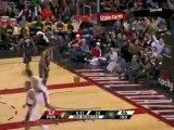 LaMarcus Aldridge hands the ball off to Nicolas Batum, who f