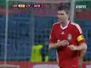 Golazo de Mascherano en el Unirea, 1-Liverpool, 3