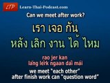 Thai Language Phrases Lesson 4: Time