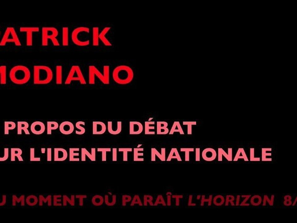 8/8 Patrick Modiano au moment où paraît L'Horizon –Mediapart