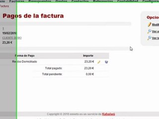 Gestión de cobros de factura electrónica