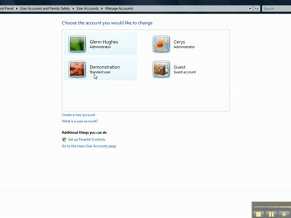 Account Setup In Vista www.fixmybrokencomputer.com