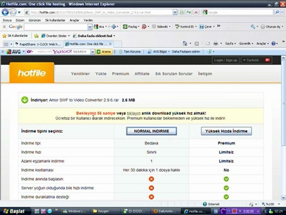 Hotfile Dosya İndirme