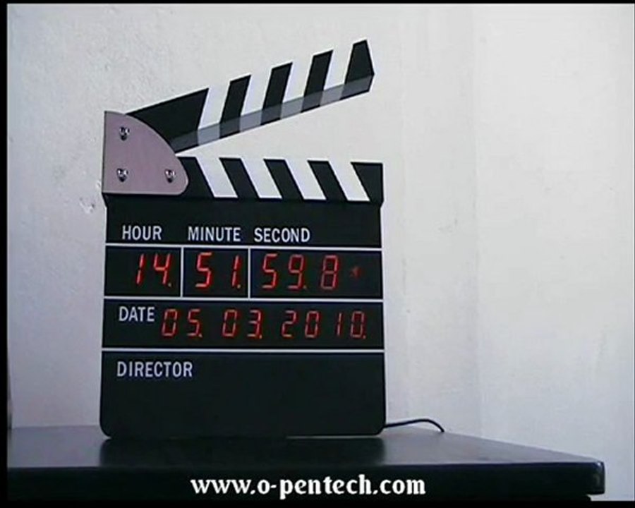 Réveil Clap de cinéma. http://www.o-pentech.com