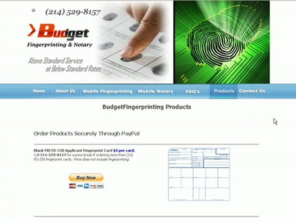 Dallas, Irving, Fort Worth Texas Mobile Fingerprinting
