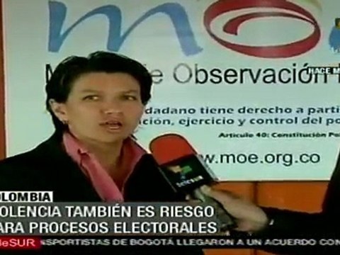 Presentan factores de riesgo en elecciones colombianas