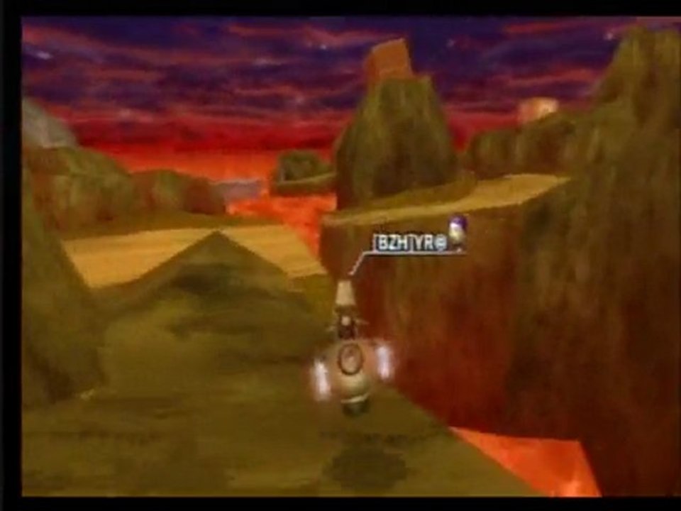 contre la montre (3 fois glitch) sur volcan grondant -MKWii