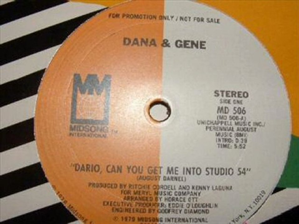 Dana And Gene - Dario, Can You Get Me Into Studio 54 (1979)
