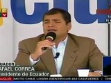 Correa visitará zonas afectadas por el terremoto en Chile