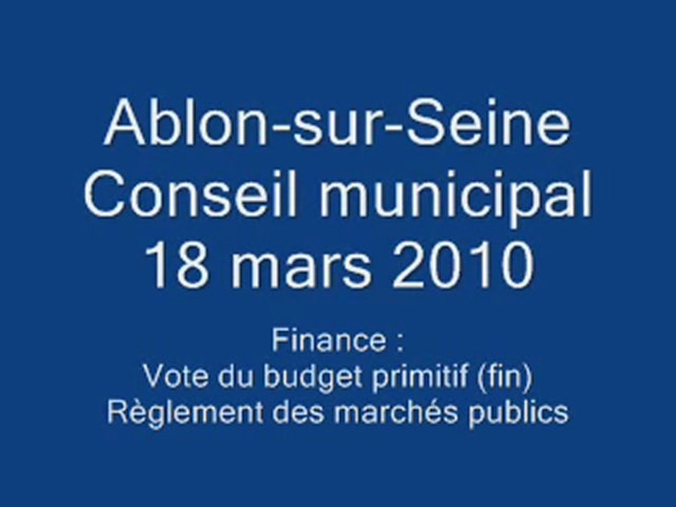 Conseil municipal du 18 mars 2010 - Vote du budget (3)