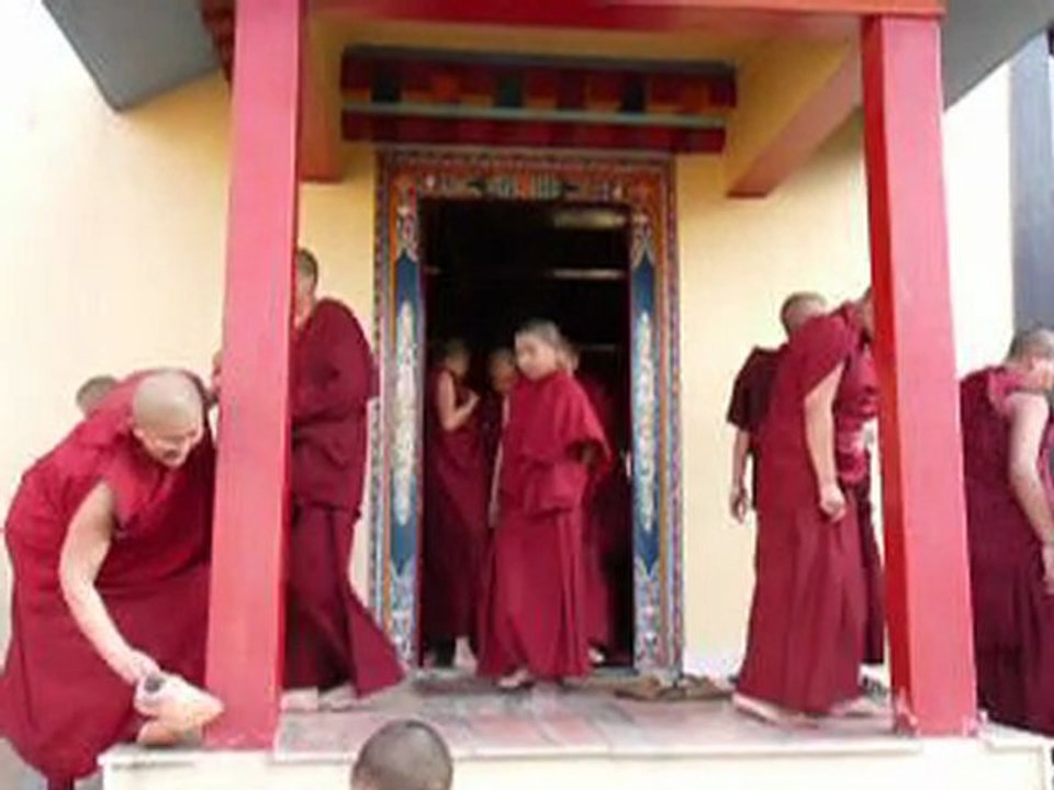 Sortie de bonzes du monastère de Kopan