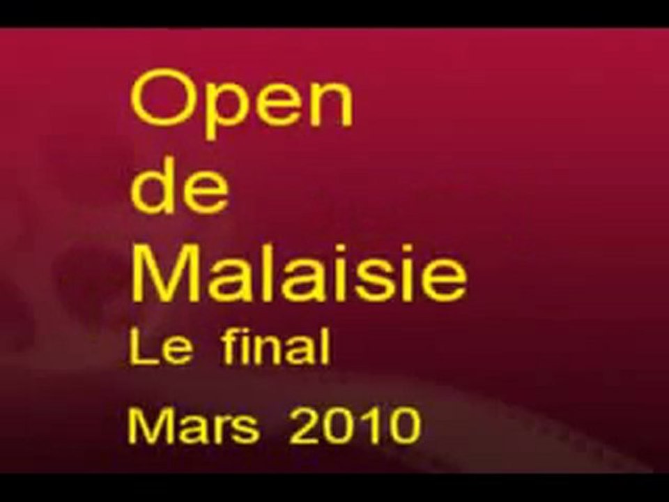 Open de Malaisie le final mars 10