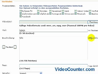 Videos uploaden mit VideoCounter.com (Anleitung)