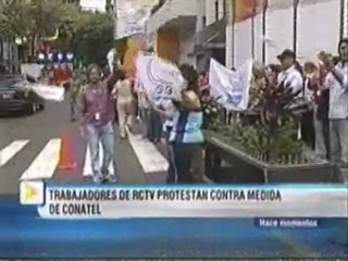 Trabajadores de RCTV protestan