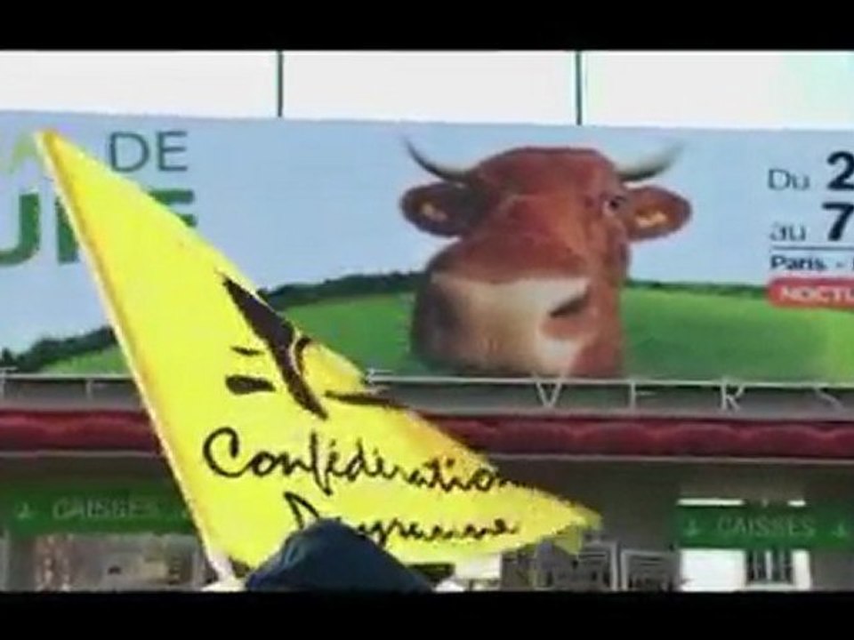 Action : La Confédération paysanne au Salon de l'agriculture