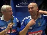 jubilé de Luis : luis fait une interview de Zidane