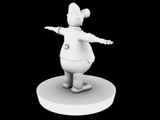 Achille Talon 3d 360° - rendu occlusion ; Low Poly