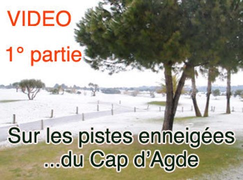 CAP D'AGDE - 2010 - SOUS LA NEIGE ! Sur les pistes enneigées du Cap d'Agde ( Herault)