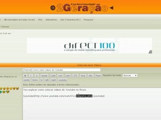 Como colocar os videos do Youtube no 2Geracao