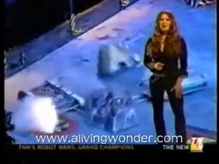 Chyna hosting "Robot Wars" Episode 1
