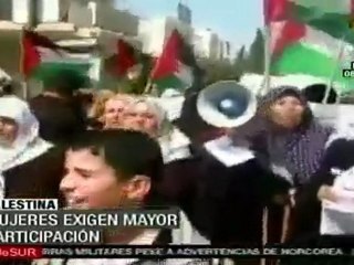 Marchan mujeres palestinas por oportunidades