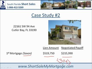 Short Sale Case Studies 1 - 3 Miami FL