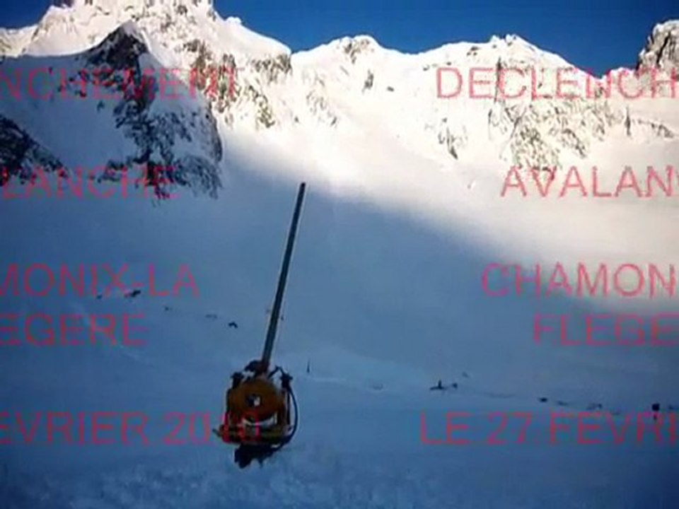 AVALANCHE..Déclenchement..Chamonix-La Flégère...
