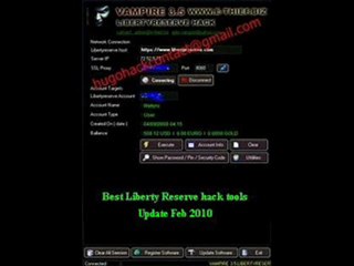How to hack Liberty Reserve with Vampire v3.5