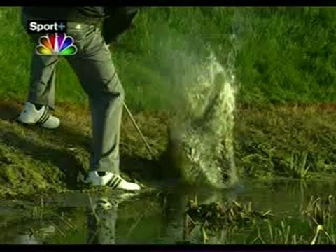 Honda classic, NATHAN GREEN dans l'eau Mars 2010